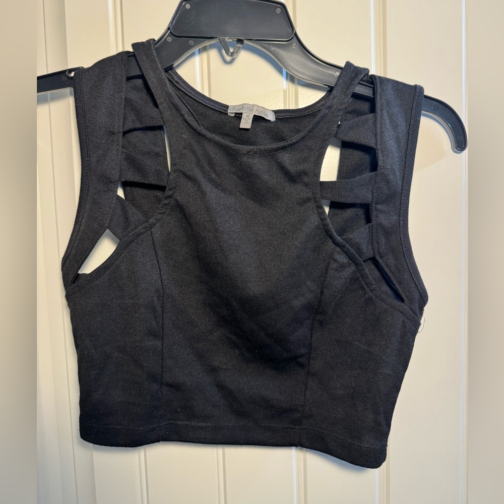 Black Crop Top Charlotte Russe